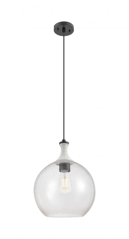 Astor - 1 Light - 12 inch - Matte Black - Cord hung - Mini Pendant