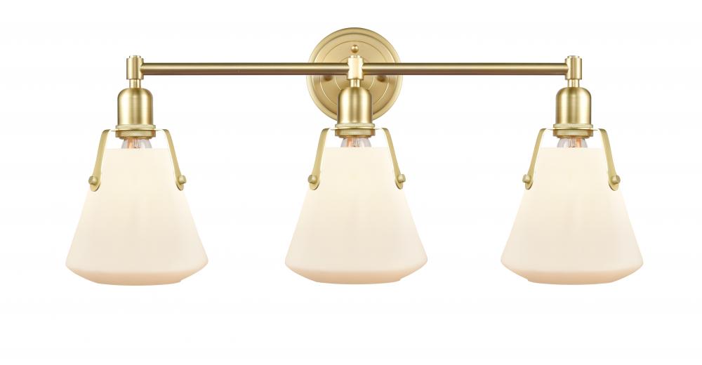 Luna - 3 Light - 29 inch - Satin Brass - Bath Vanity Light