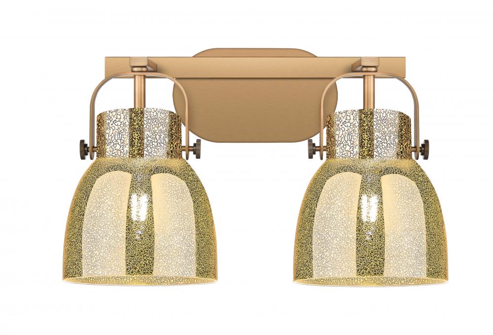 Pilaster II Bell - 2 Light - 17 inch - Brushed Brass - Bath Vanity Light