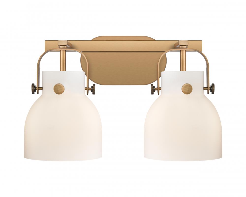 Pilaster II Bell - 2 Light - 17 inch - Brushed Brass - Bath Vanity Light