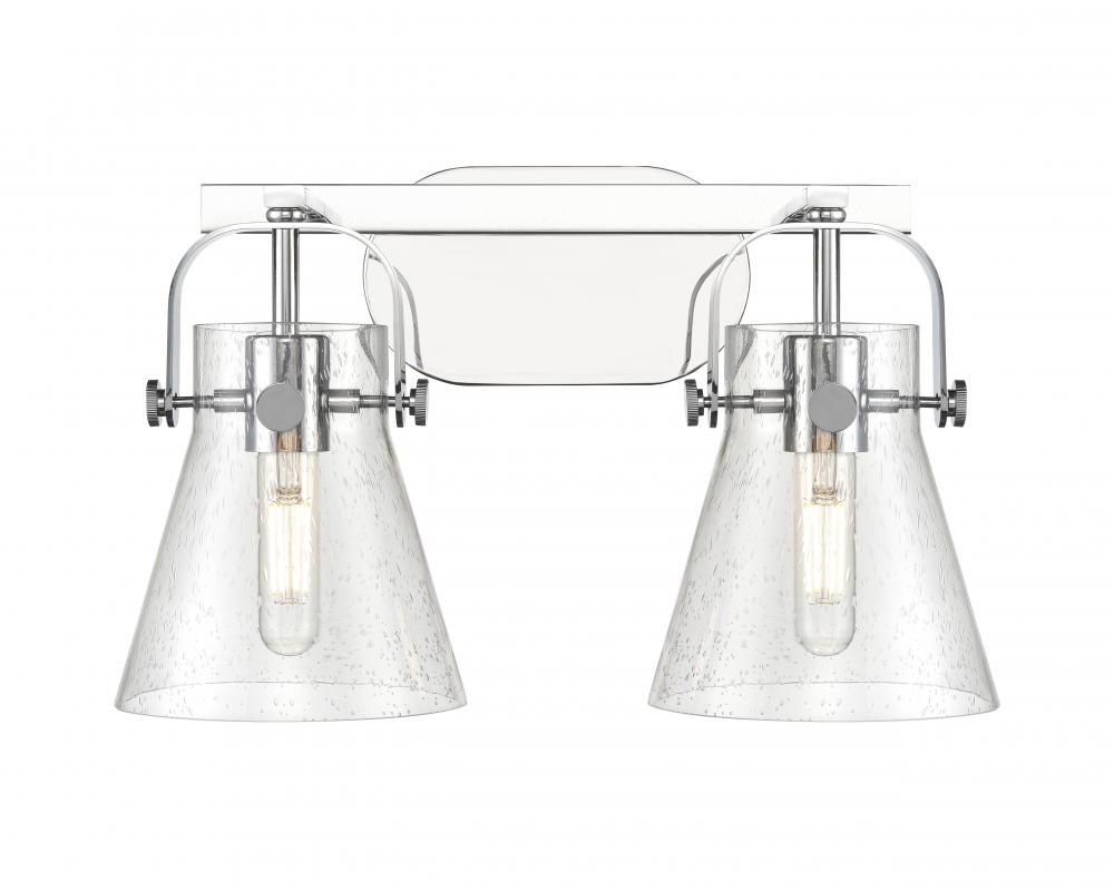 Pilaster II Cone - 2 Light - 17 inch - Polished Chrome - Bath Vanity Light