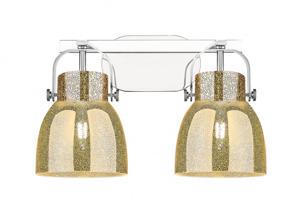 Pilaster II Bell - 2 Light - 17 inch - Polished Chrome - Bath Vanity Light