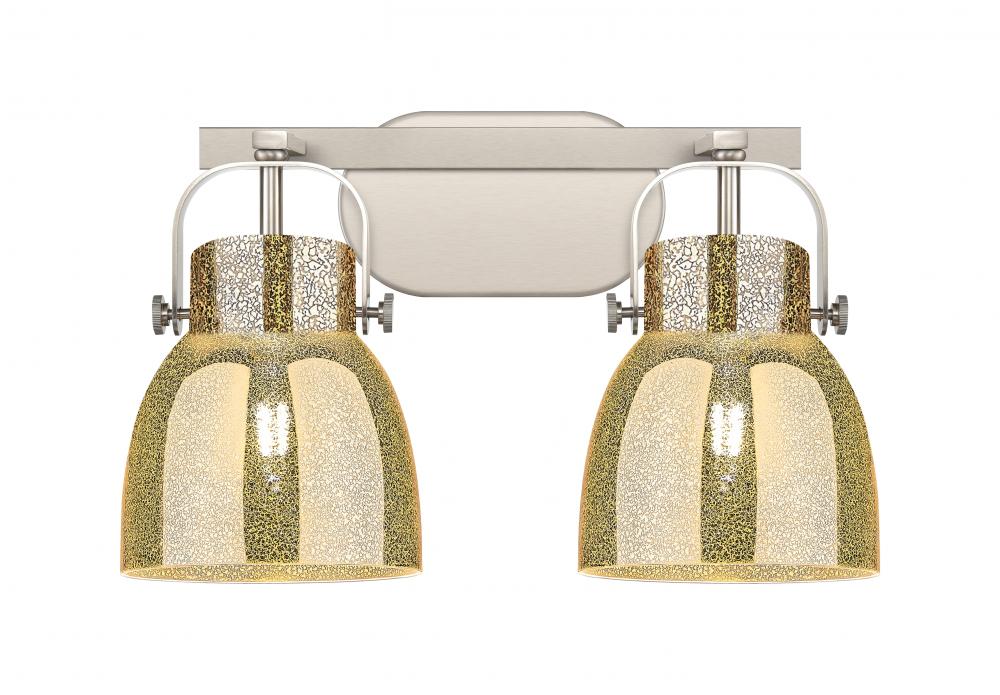 Pilaster II Bell - 2 Light - 17 inch - Satin Nickel - Bath Vanity Light