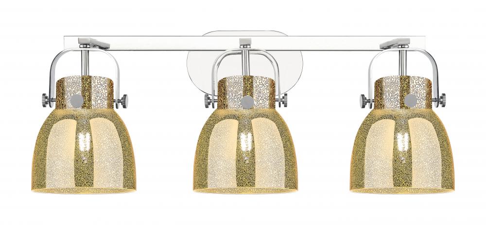 Pilaster II Bell - 3 Light - 27 inch - Polished Chrome - Bath Vanity Light