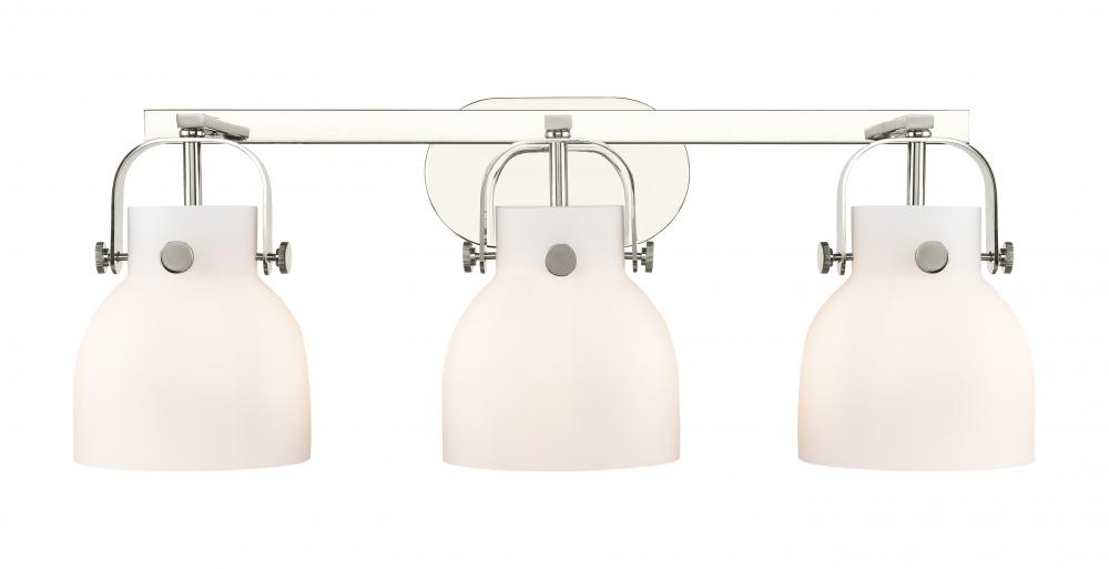 Pilaster II Bell - 3 Light - 27 inch - Polished Nickel - Bath Vanity Light
