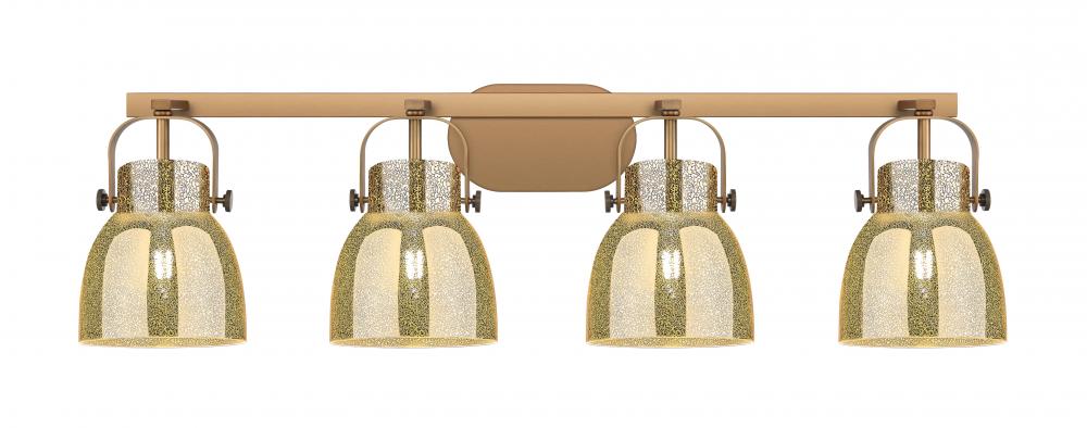 Pilaster II Bell - 4 Light - 37 inch - Brushed Brass - Bath Vanity Light