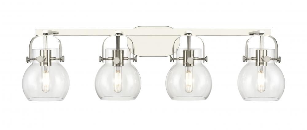 Pilaster II Sphere - 4 Light - 37 inch - Polished Nickel - Bath Vanity Light