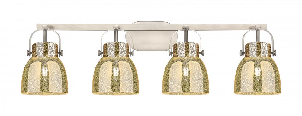 Pilaster II Bell - 4 Light - 37 inch - Satin Nickel - Bath Vanity Light
