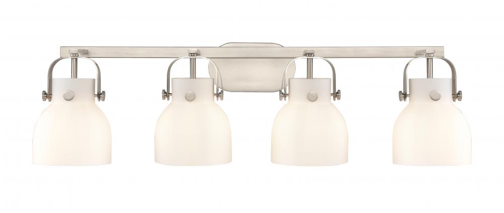 Pilaster II Bell - 4 Light - 37 inch - Satin Nickel - Bath Vanity Light