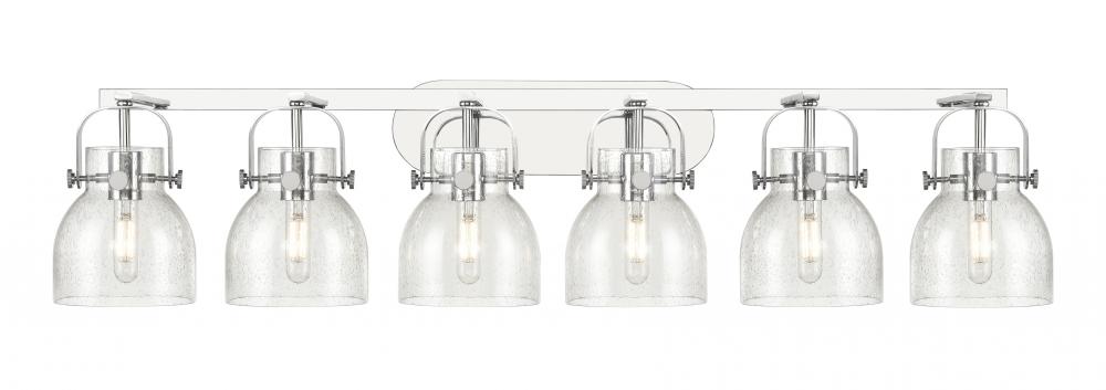 Pilaster II Bell - 6 Light - 46 inch - Polished Chrome - Bath Vanity Light