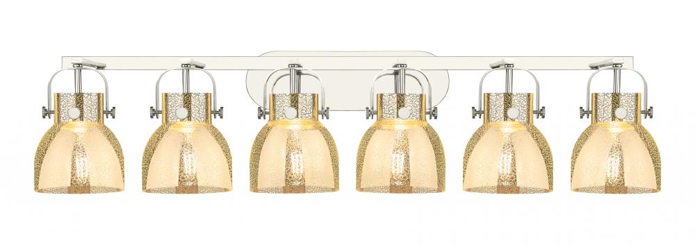 Pilaster II Bell - 6 Light - 46 inch - Polished Nickel - Bath Vanity Light