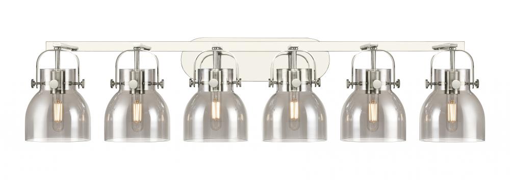Pilaster II Bell - 6 Light - 46 inch - Polished Nickel - Bath Vanity Light