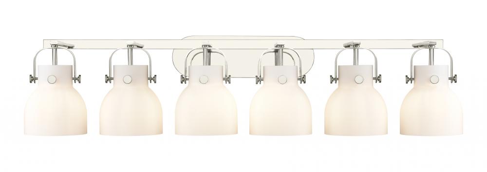 Pilaster II Bell - 6 Light - 46 inch - Polished Nickel - Bath Vanity Light