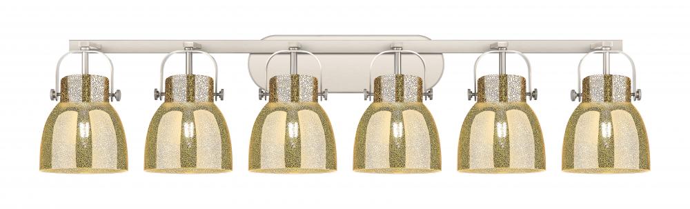 Pilaster II Bell - 6 Light - 46 inch - Satin Nickel - Bath Vanity Light