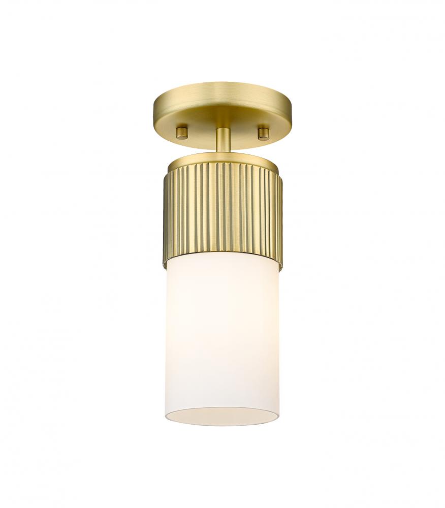 Bolivar - 1 Light - 5 inch - Brushed Brass - Semi-Flush Mount