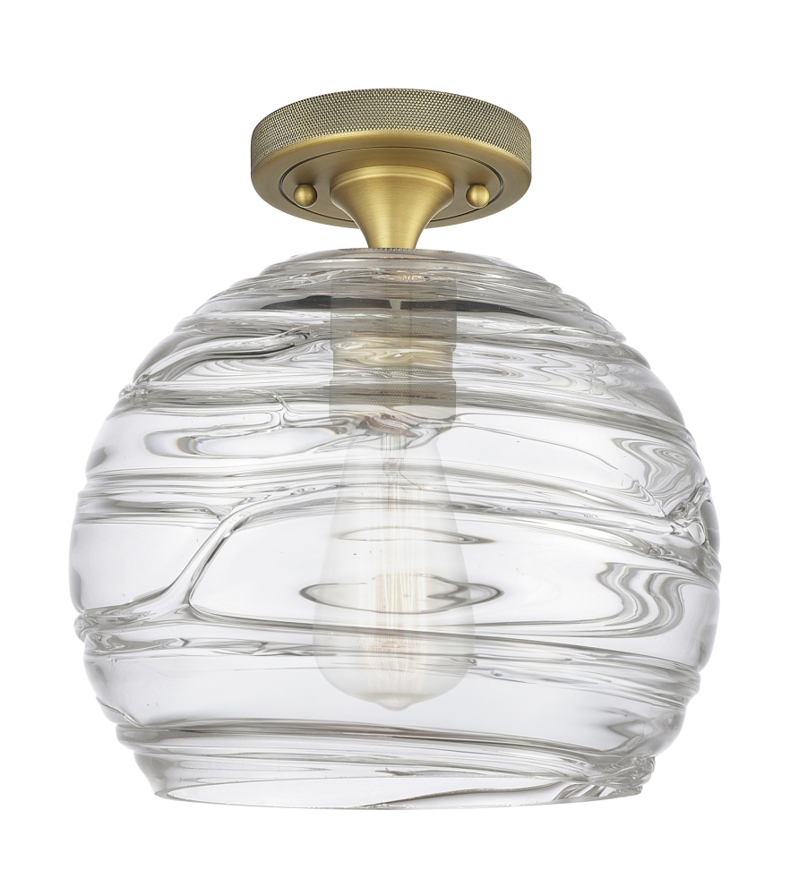 Crown Point - 1 Light - 8 inch - Brushed Brass - Flush Mount