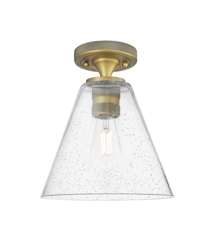 Crown Point - 1 Light - 8 inch - Brushed Brass - Flush Mount