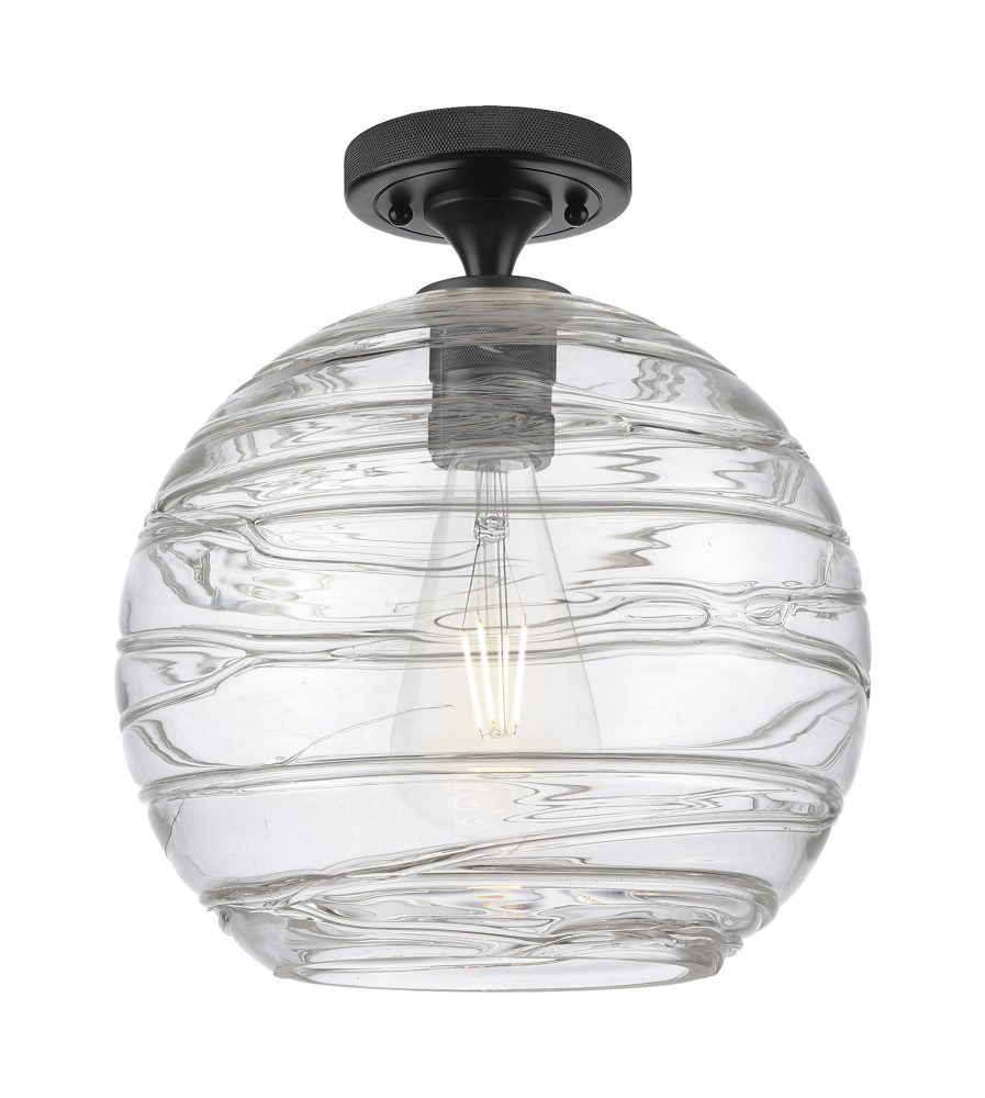 Crown Point - 1 Light - 10 inch - Matte Black - Flush Mount