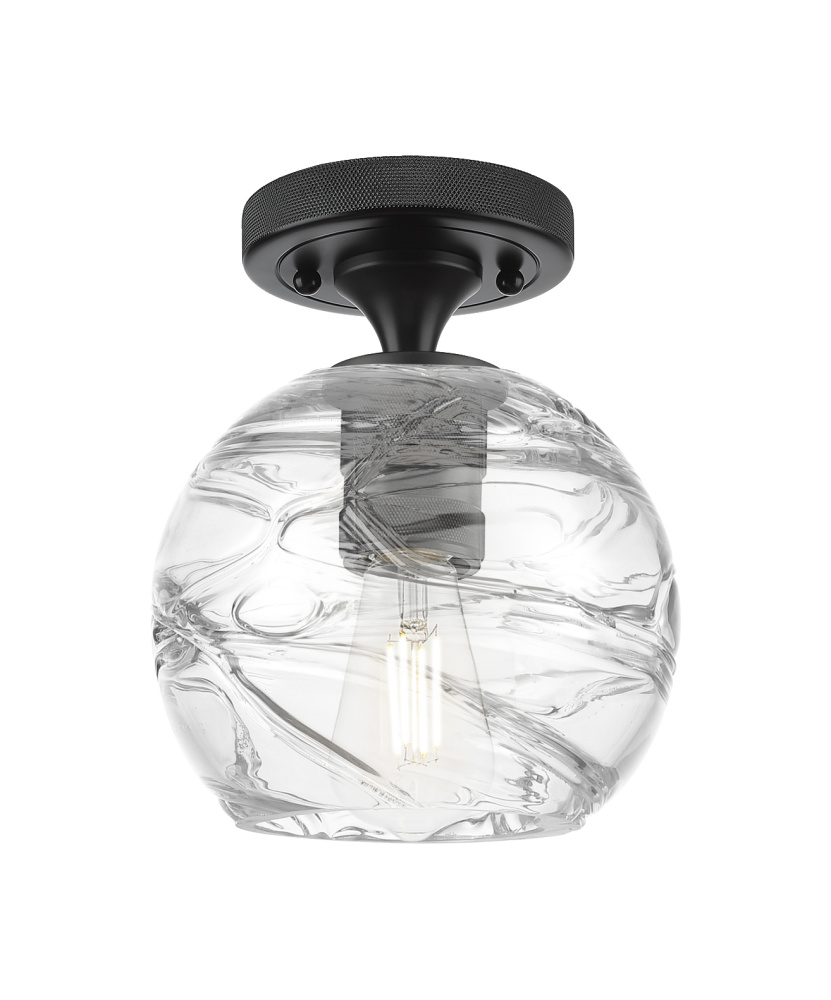 Crown Point - 1 Light - 6 inch - Matte Black - Flush Mount