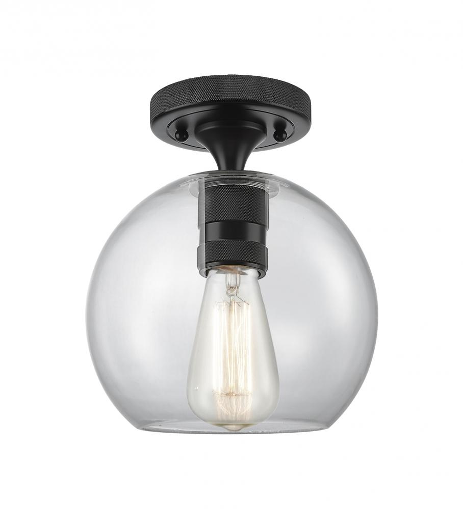 Crown Point - 1 Light - 8 inch - Matte Black - Flush Mount