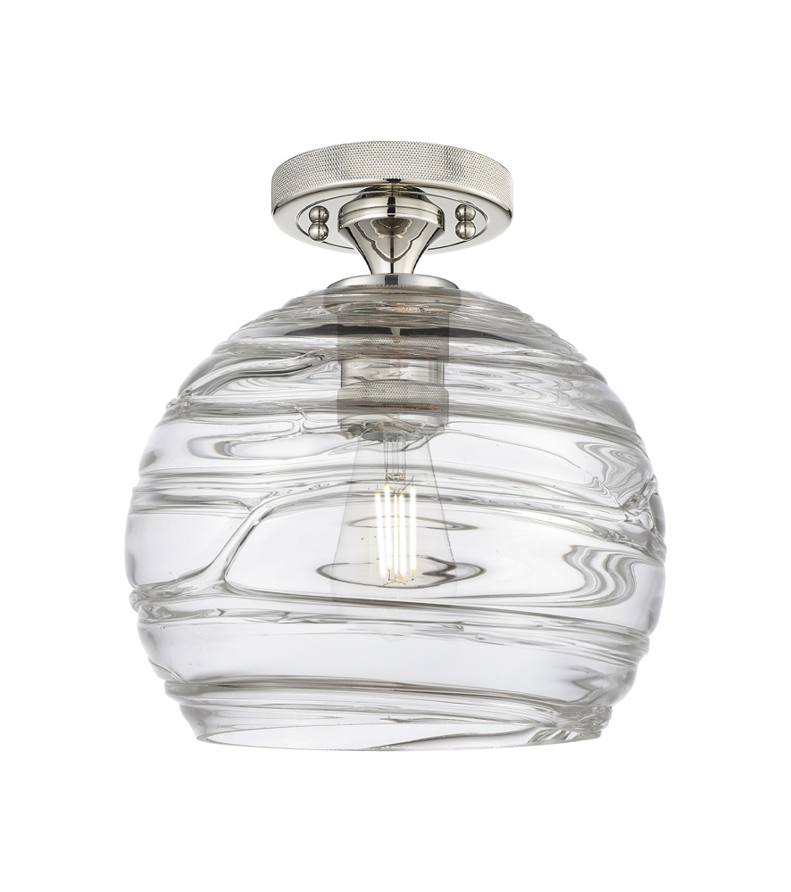 Crown Point - 1 Light - 8 inch - Polished Nickel - Flush Mount