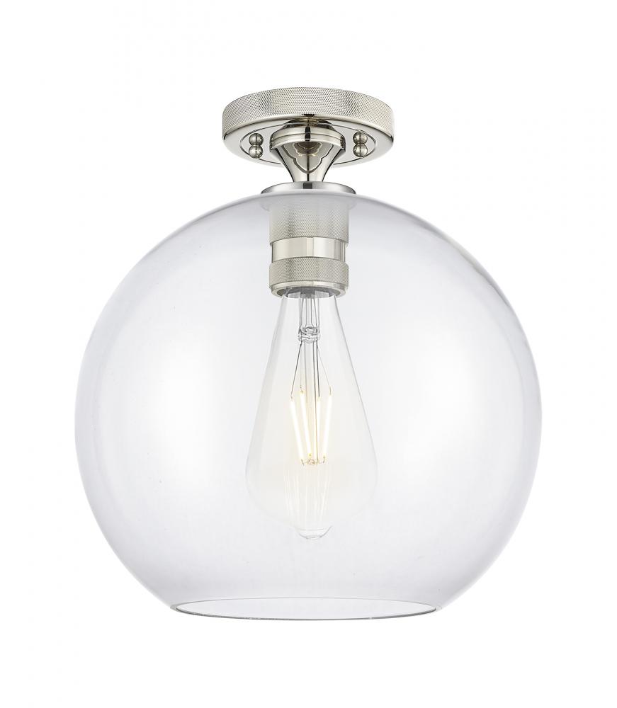 Crown Point - 1 Light - 10 inch - Polished Nickel - Flush Mount