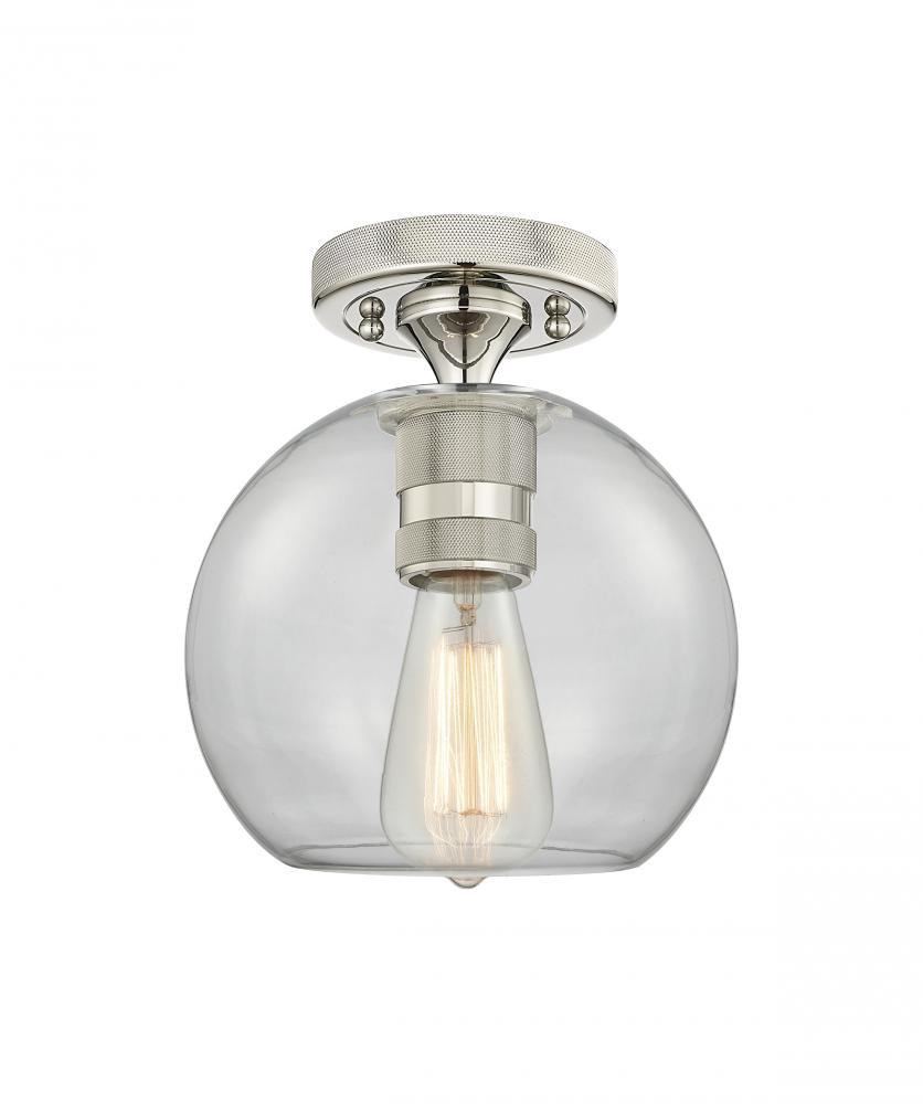 Crown Point - 1 Light - 8 inch - Polished Nickel - Flush Mount