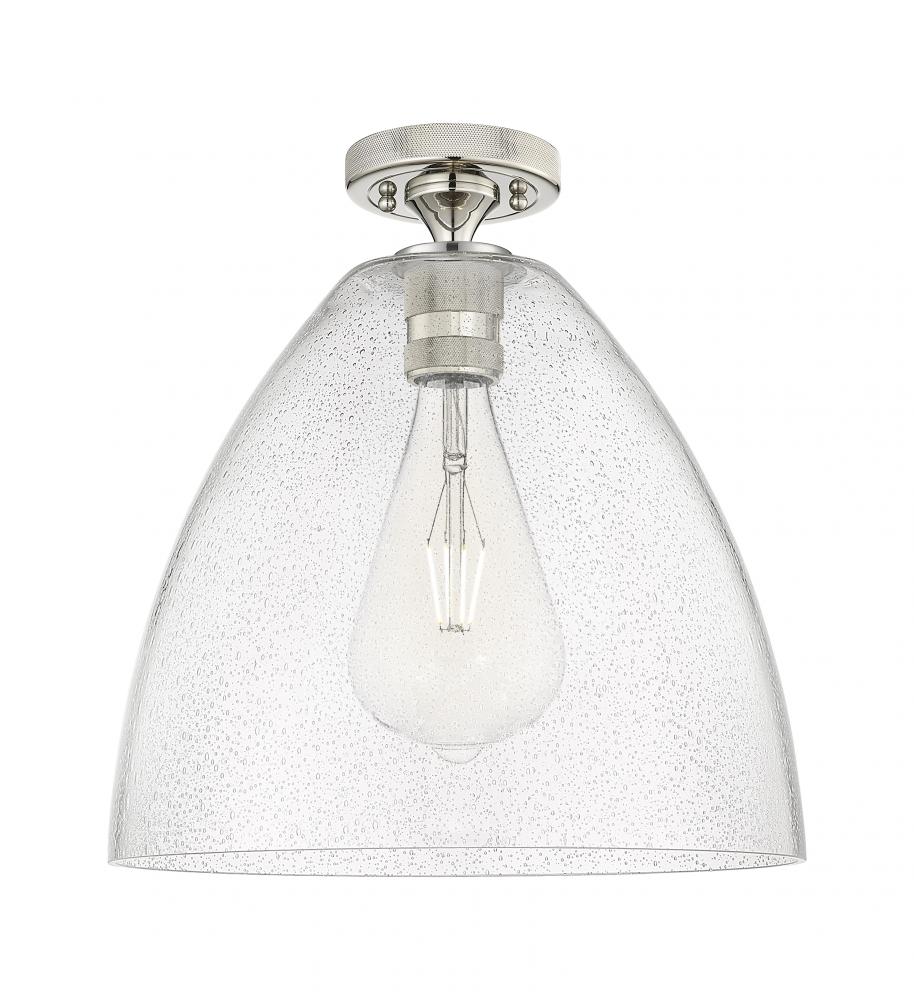 Crown Point - 1 Light - 12 inch - Polished Nickel - Flush Mount