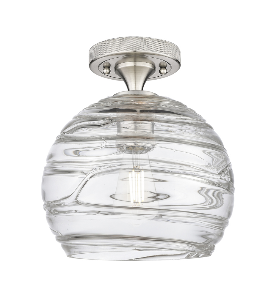 Crown Point - 1 Light - 8 inch - Satin Nickel - Flush Mount