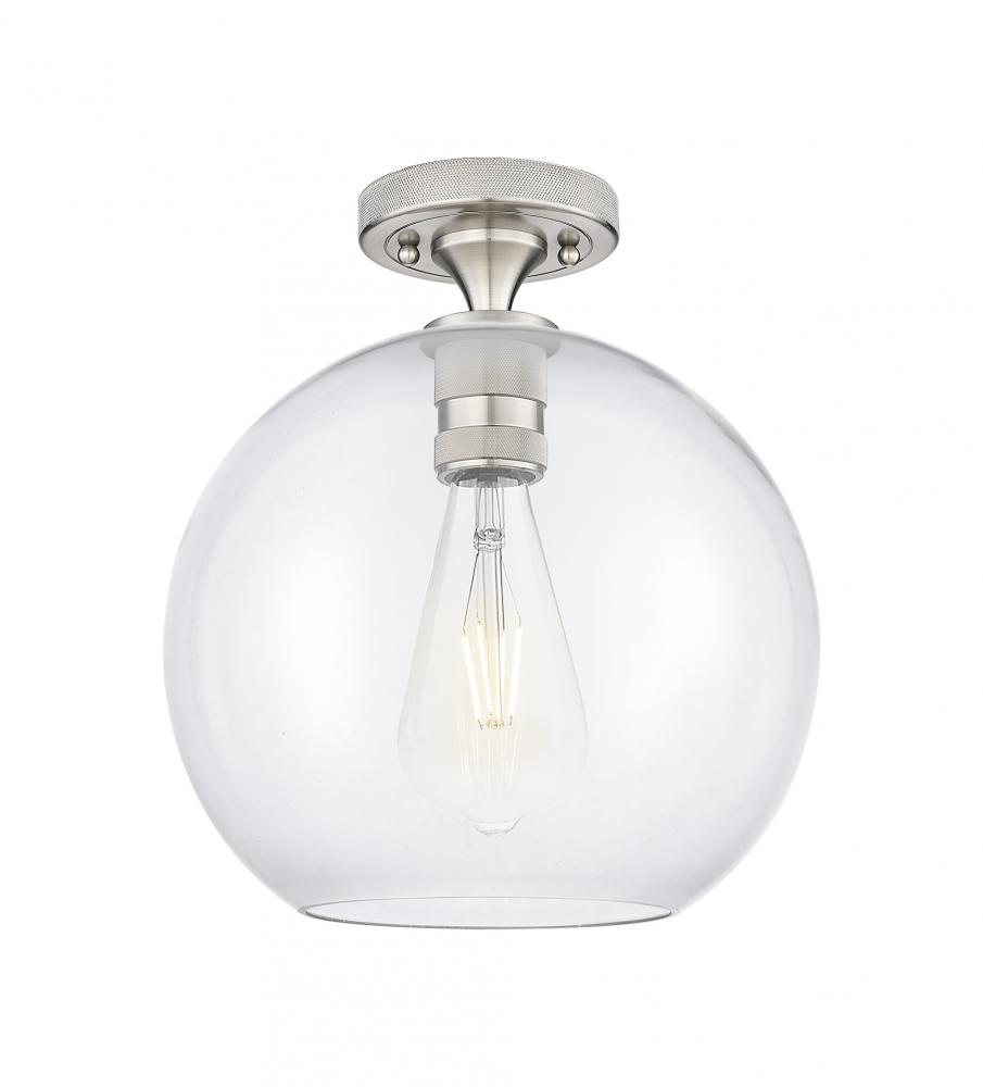 Crown Point - 1 Light - 10 inch - Satin Nickel - Flush Mount