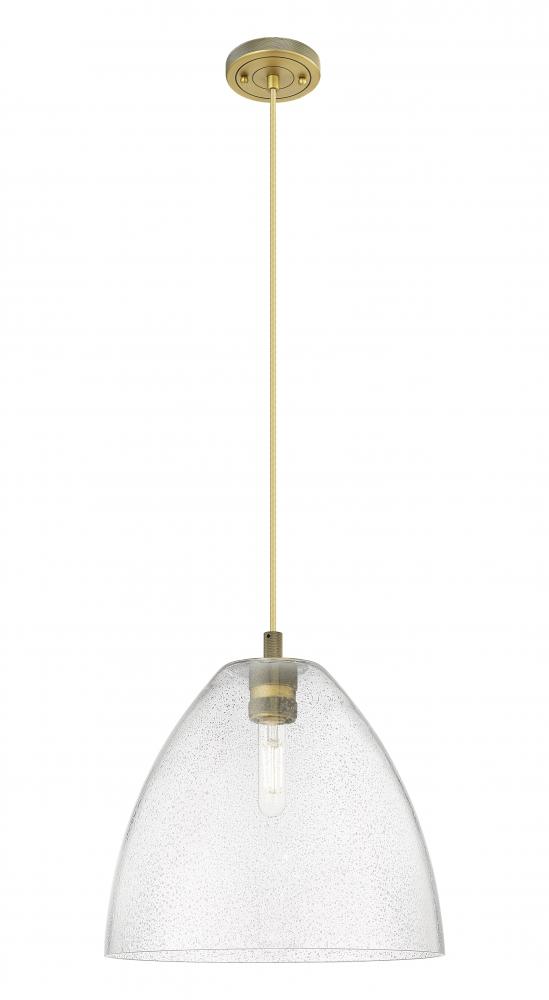 Crown Point - 1 Light - 12 inch - Brushed Brass - Pendant