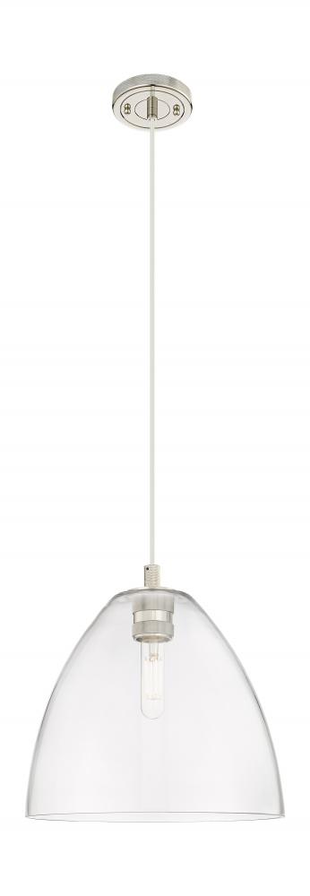 Crown Point - 1 Light - 12 inch - Polished Nickel - Pendant
