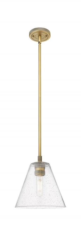 Crown Point - 1 Light - 8 inch - Brushed Brass - Pendant