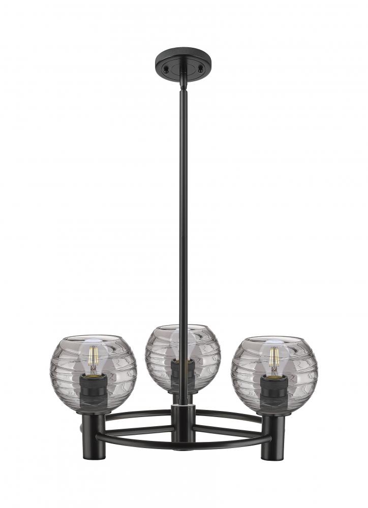 Crown Point - 3 Light - 20 inch - Matte Black - Pendant