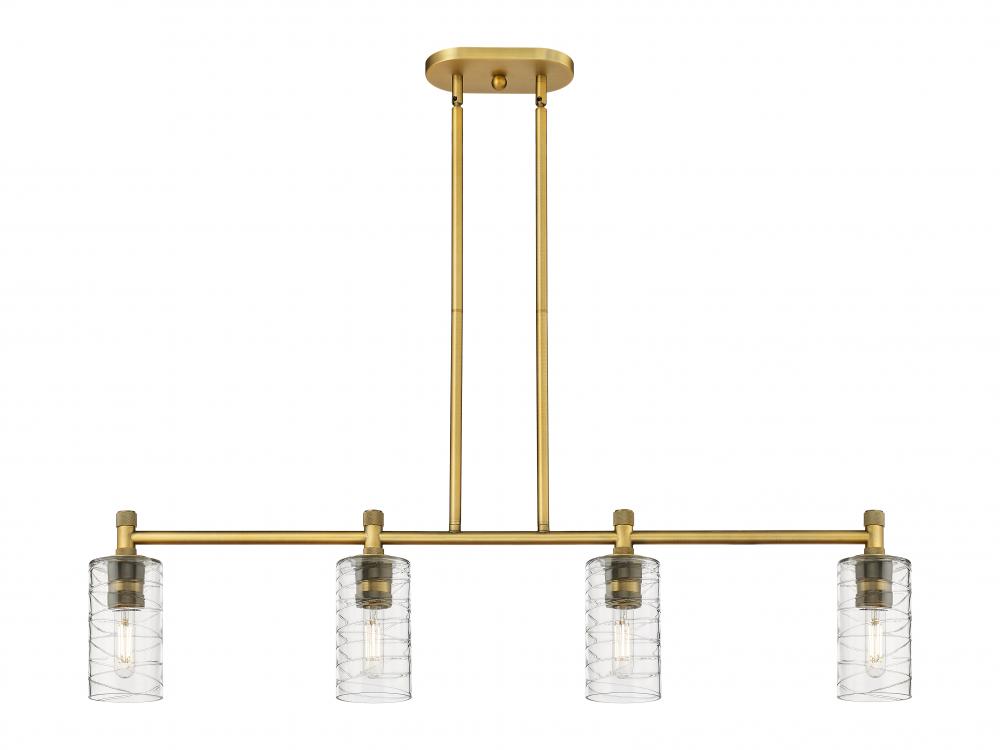 Crown Point - 4 Light - 44 inch - Brushed Brass - Island Light