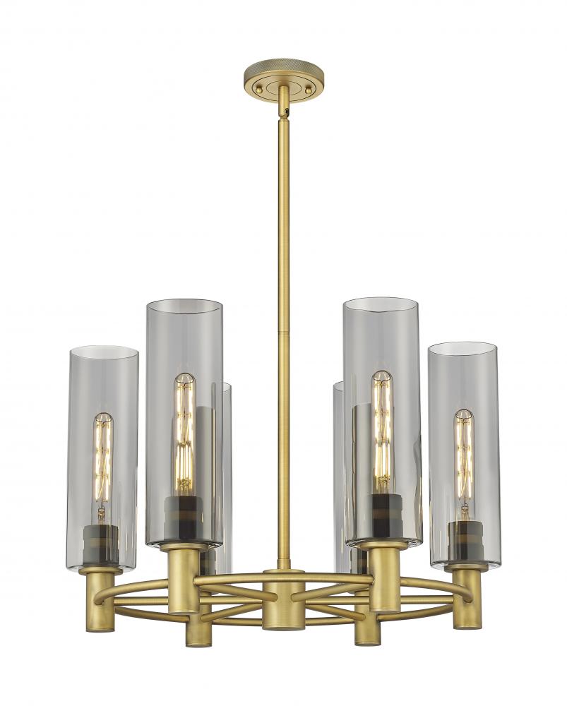 Crown Point - 6 Light - 24 inch - Brushed Brass - Chandelier