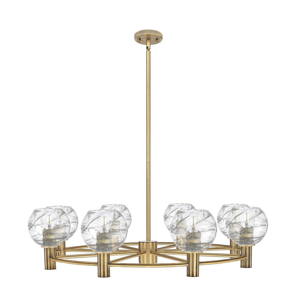 Crown Point - 8 Light - 36 inch - Brushed Brass - Chandelier