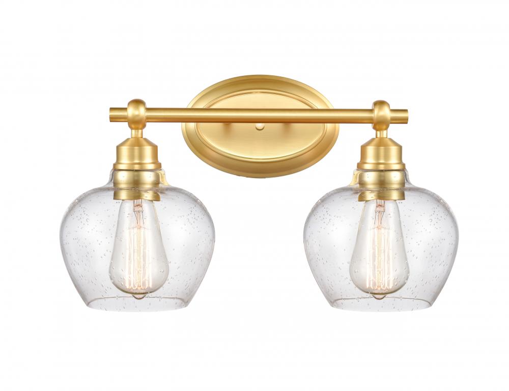 Amina - 2 Light - 17 inch - Satin Gold - Bath Vanity Light