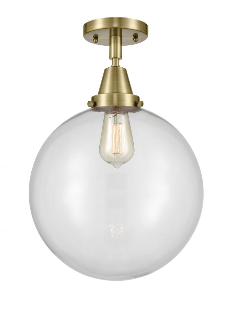 Beacon - 1 Light - 12 inch - Antique Brass - Semi-Flush Mount