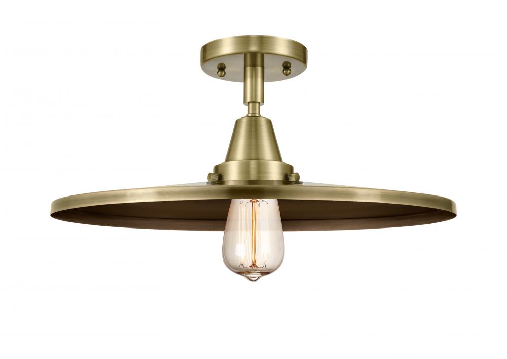Appalachian - 1 Light - 16 inch - Antique Brass - Semi-Flush Mount