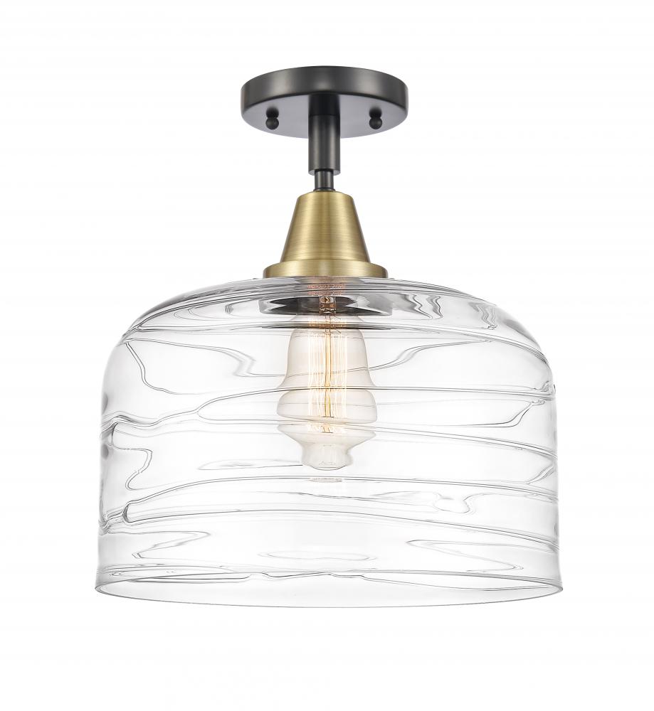 Bell - 1 Light - 12 inch - Black Antique Brass - Semi-Flush Mount