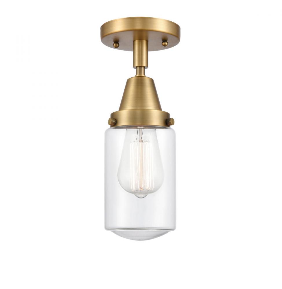 Dover - 1 Light - 5 inch - Brushed Brass - Semi-Flush Mount