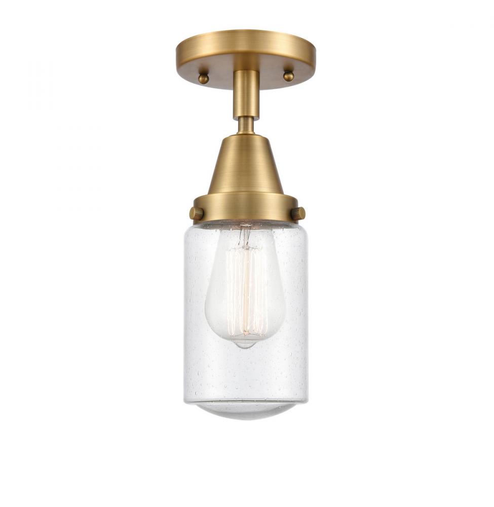 Dover - 1 Light - 5 inch - Brushed Brass - Semi-Flush Mount