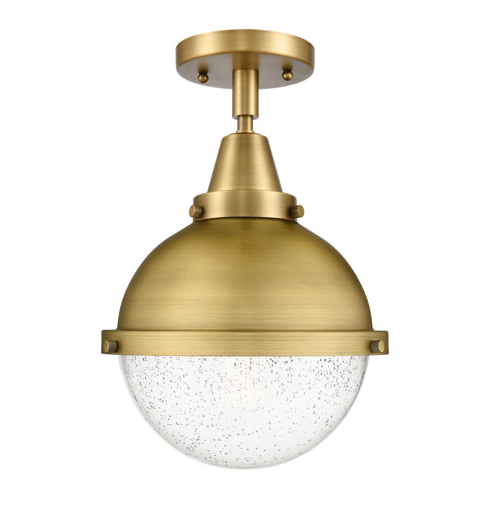 Hampden - 1 Light - 9 inch - Brushed Brass - Flush Mount