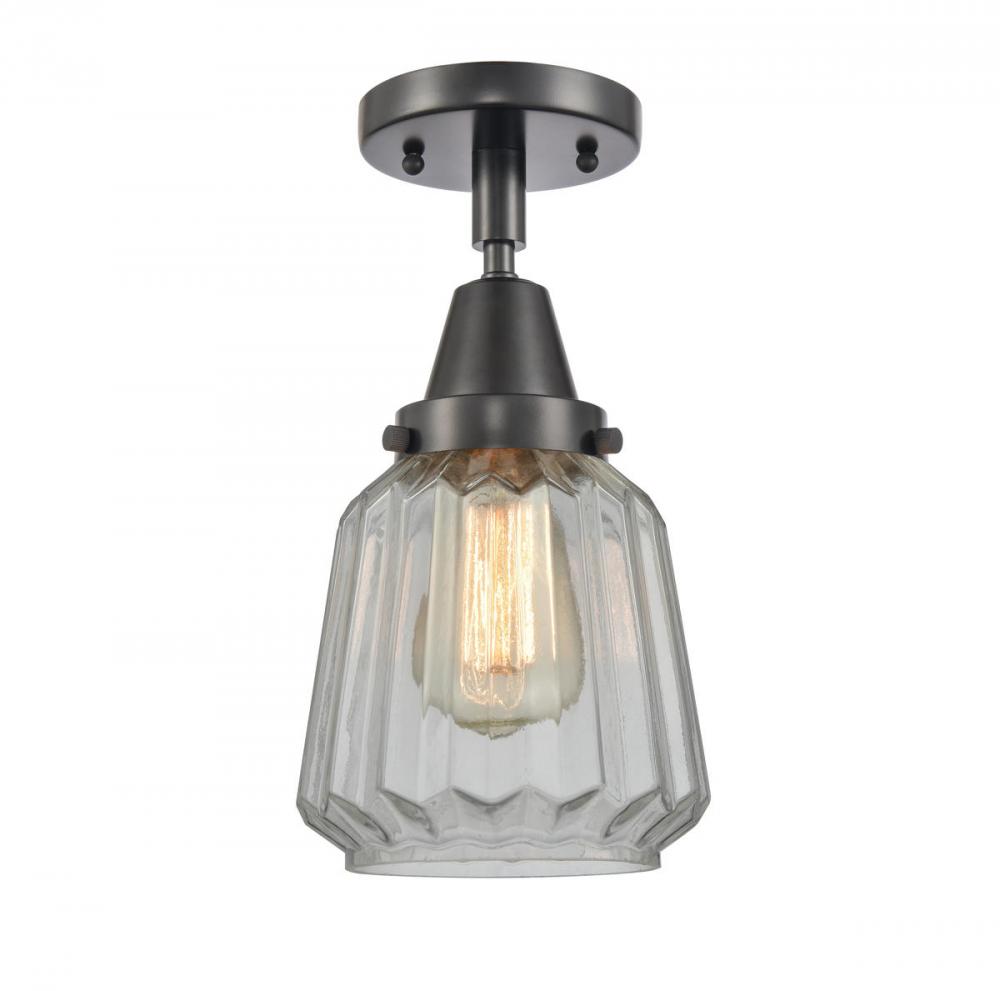 Chatham - 1 Light - 7 inch - Matte Black - Semi-Flush Mount