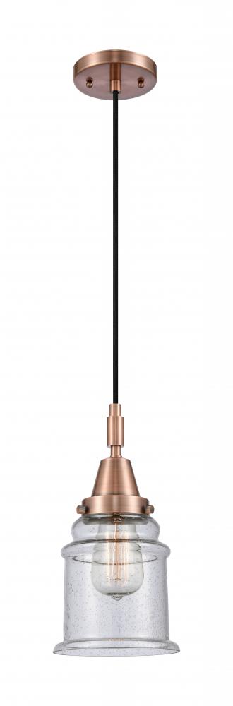 Canton - 1 Light - 7 inch - Antique Copper - Mini Pendant
