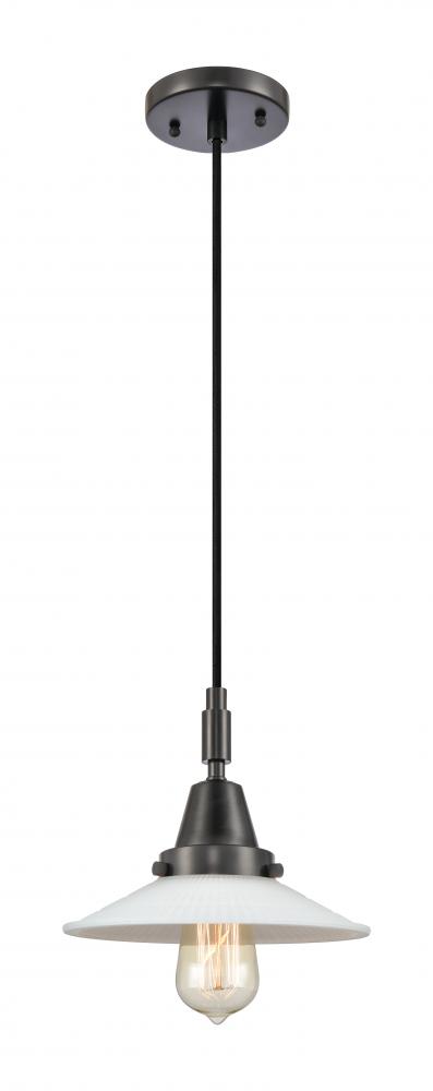 Halophane - 1 Light - 9 inch - Matte Black - Mini Pendant