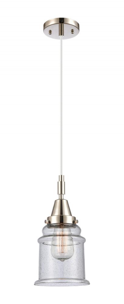 Canton - 1 Light - 7 inch - Polished Nickel - Mini Pendant