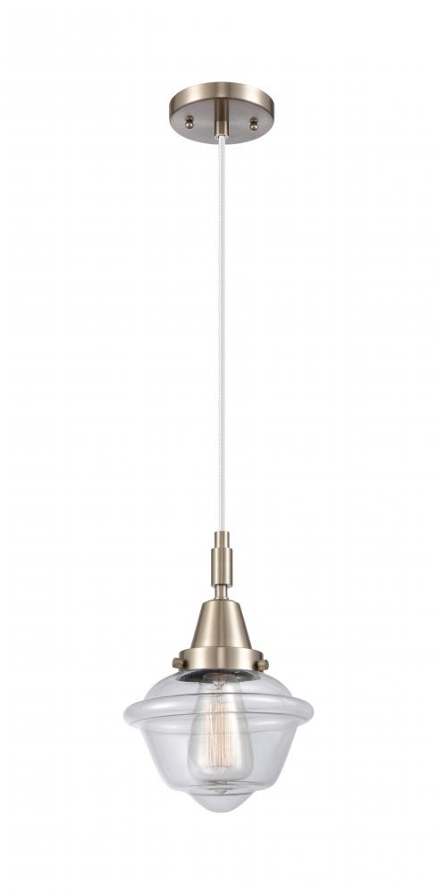 Oxford - 1 Light - 8 inch - Brushed Satin Nickel - Mini Pendant