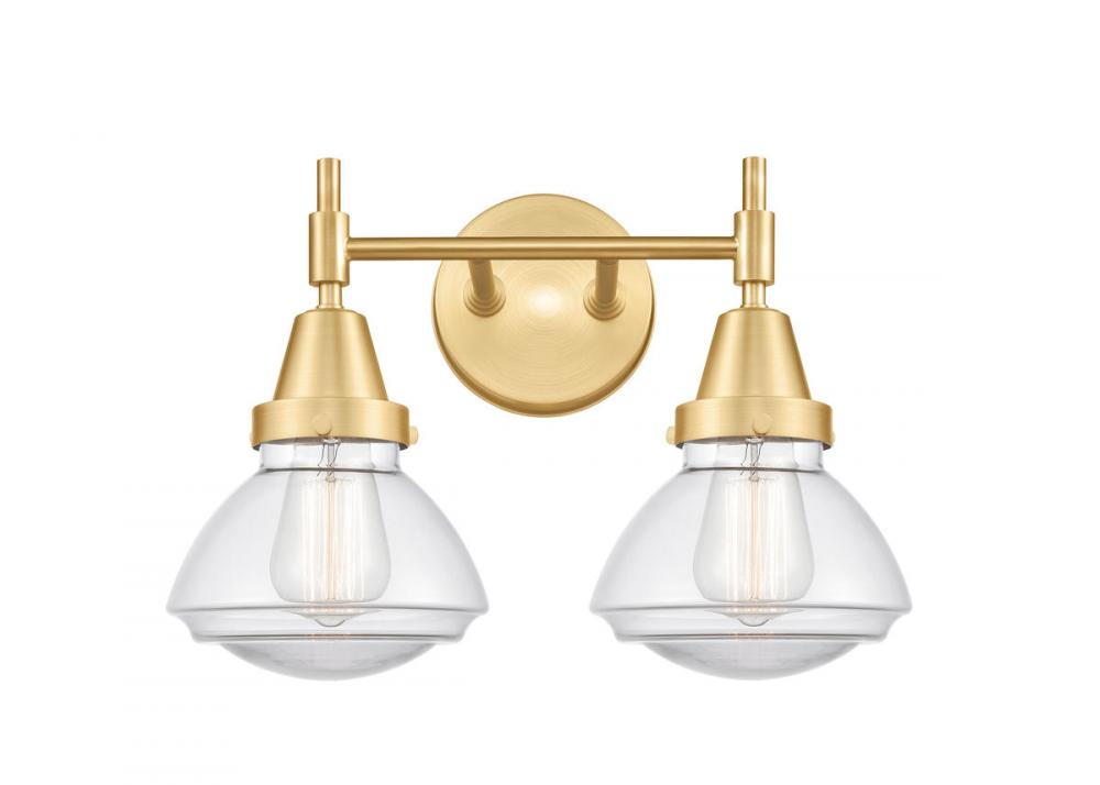 Olean - 2 Light - 16 inch - Satin Gold - Bath Vanity Light